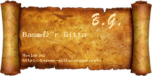 Basmár Gitta névjegykártya